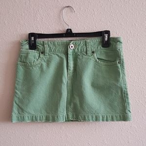 Green American Eagle mini skirt